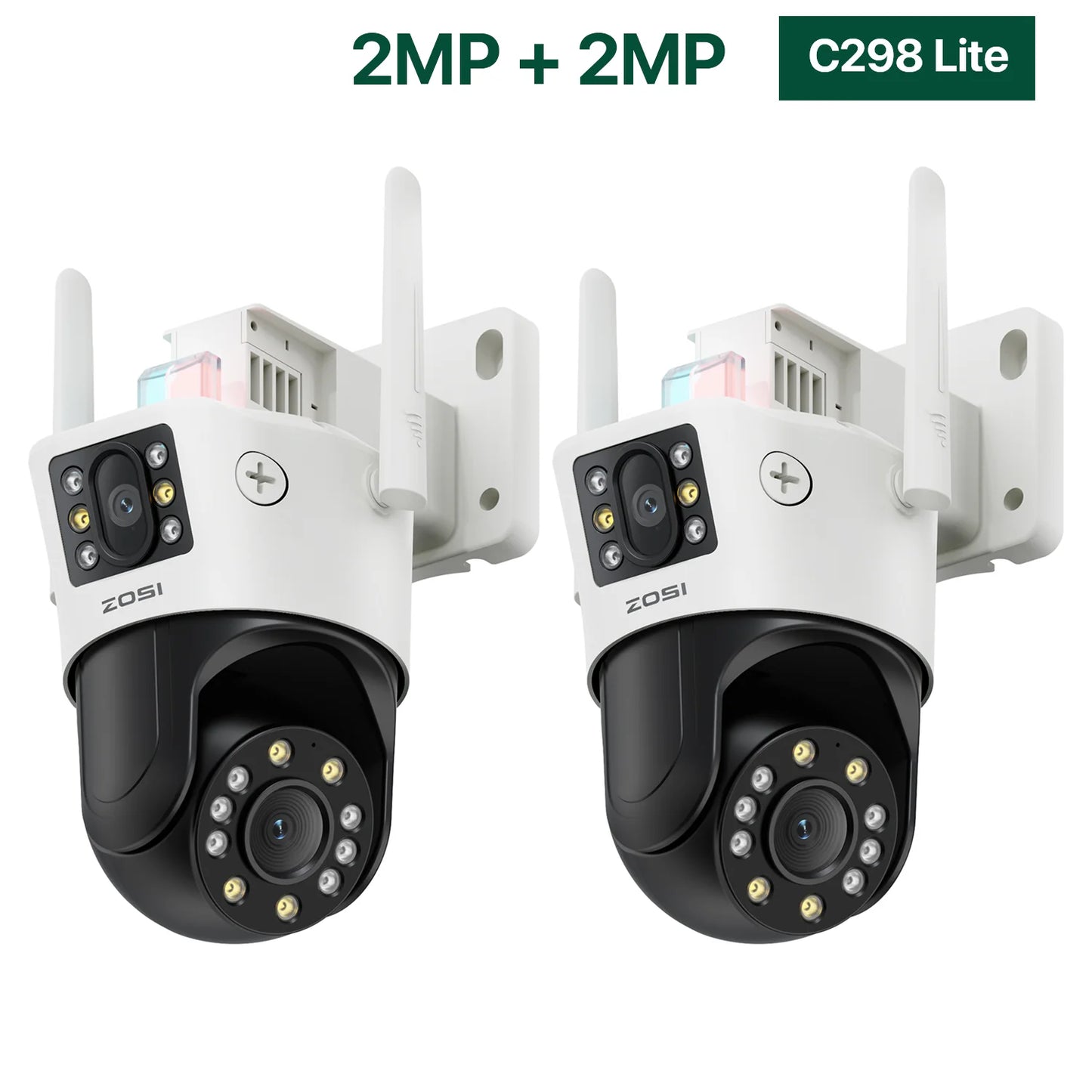 ZOSI C298 4K 8MP Dual Lens PTZ Security Outdoor Surveillance