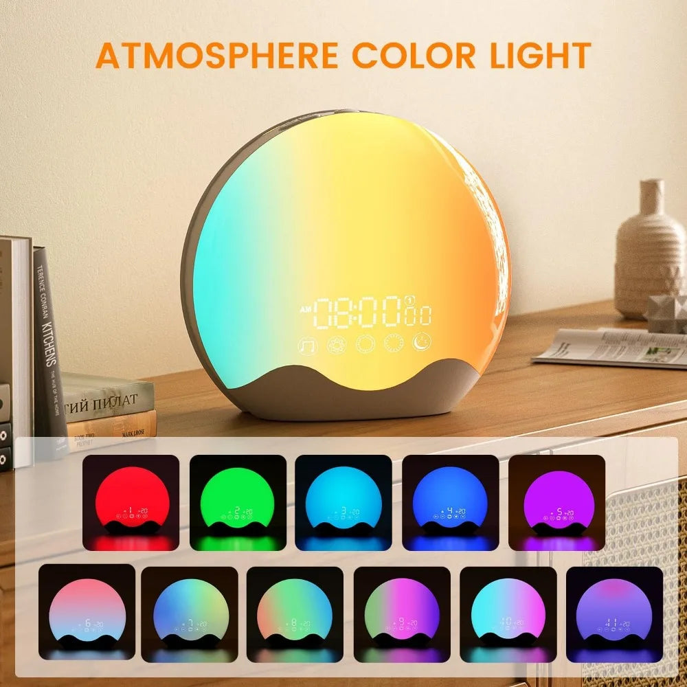 10000 Lux Light Therapy Lamp With Sunlight Alarm Clock