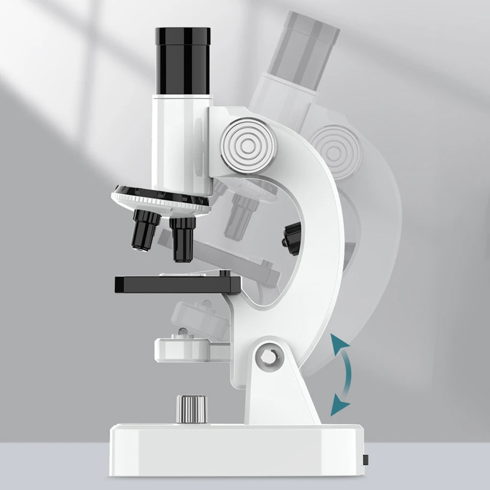 ALLOYSEED Biological Microscope With Slides Set For School Lab Homeschool