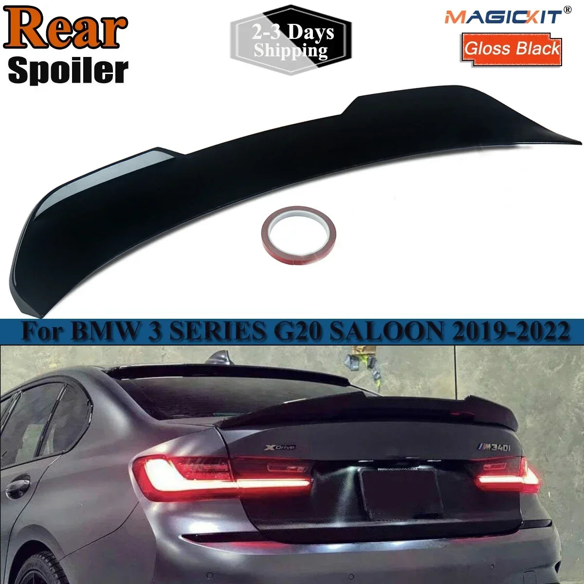 MagicKit BMW G20 G28 Rear Lip Spoiler PSM Style Kit