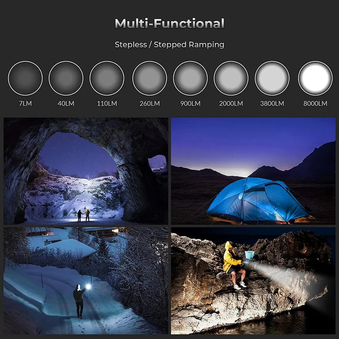 Sofirn SP36 Pro 8000LM LED Flashlight USB C Rechargeable