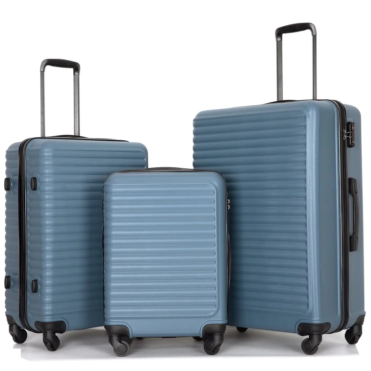 Travelhouse 3 Piece Hardside Luggage Set Spinner Wheels TSA Lock