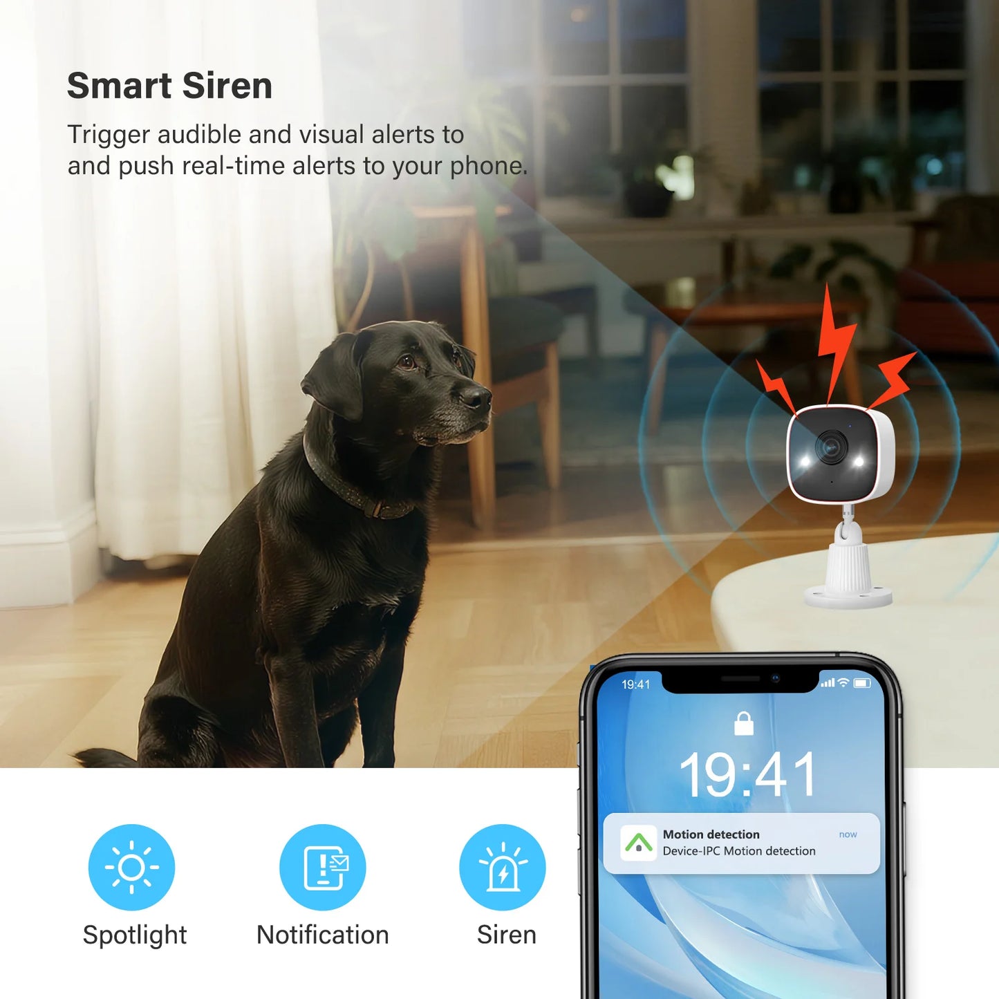 JENNOV Outdoor Wireless Security Camera 3MP 1296P WiFi Surveillance