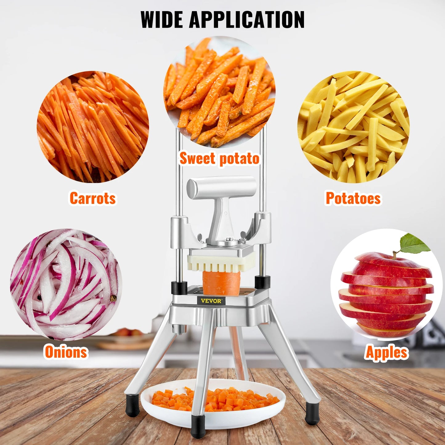 VEVOR Manual Fruit And Vegetable Dicer Cutter Commercial Stainless Steel