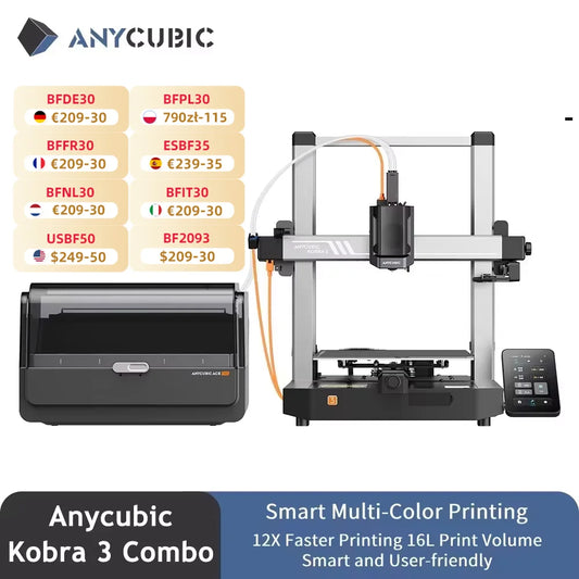 ANYCUBIC Kobra 3 Combo AE Auto Leveling FDM 3D Printer