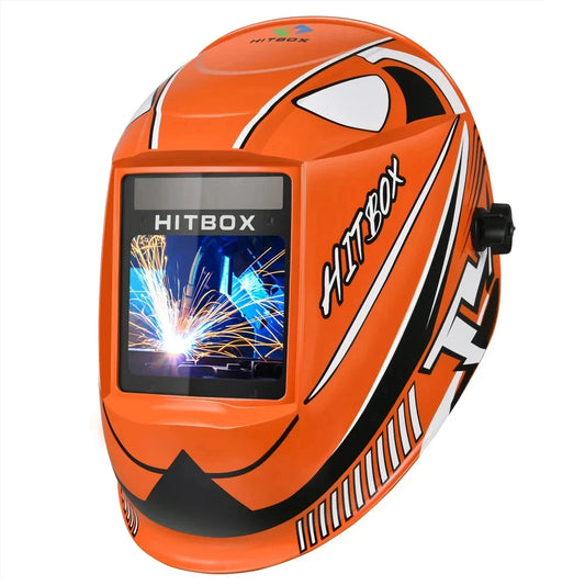 HITBOX HB555 Auto Darkening Welding Helmet Solar Battery Powered