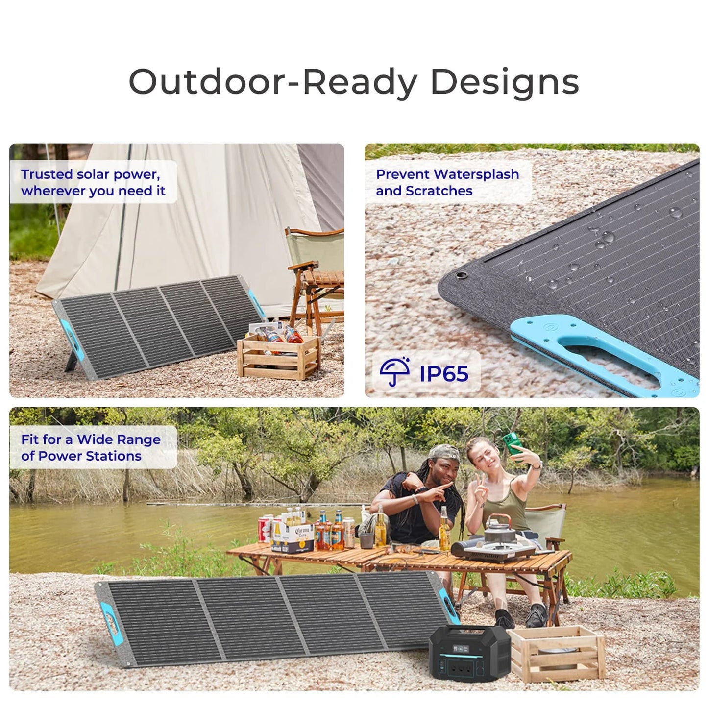 Renogy 200W Portable Solar Panel IP65 Foldable Charger For RV
