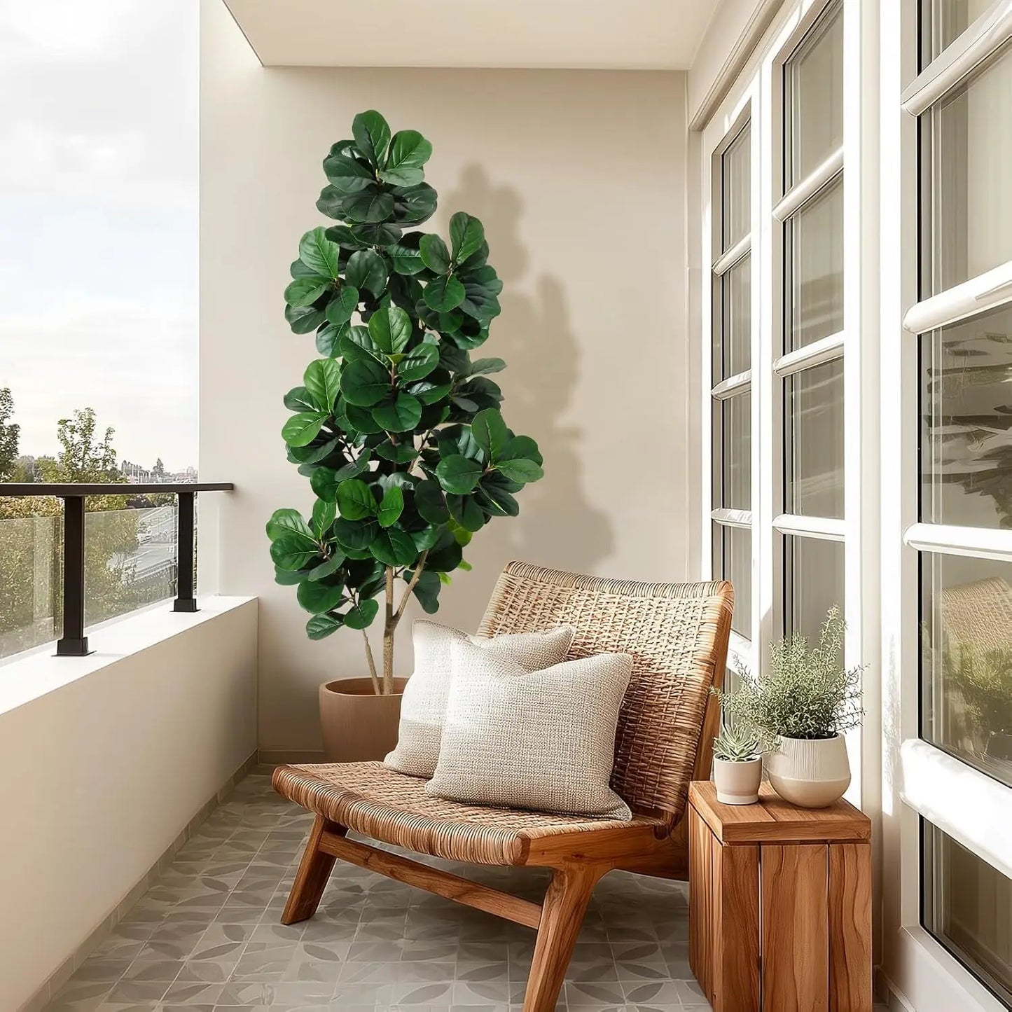 Fiddle Leaf Fig Tree Artificial in Planter