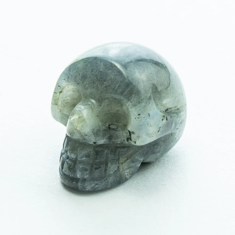 Natural Crystal Skull Carving Halloween Desktop Ornament