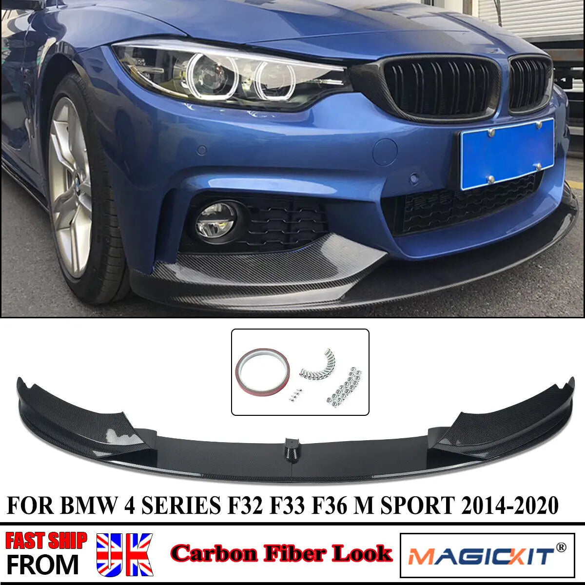 Magickit Front Performance Splitter Lip Spoiler for BMW 4 Series