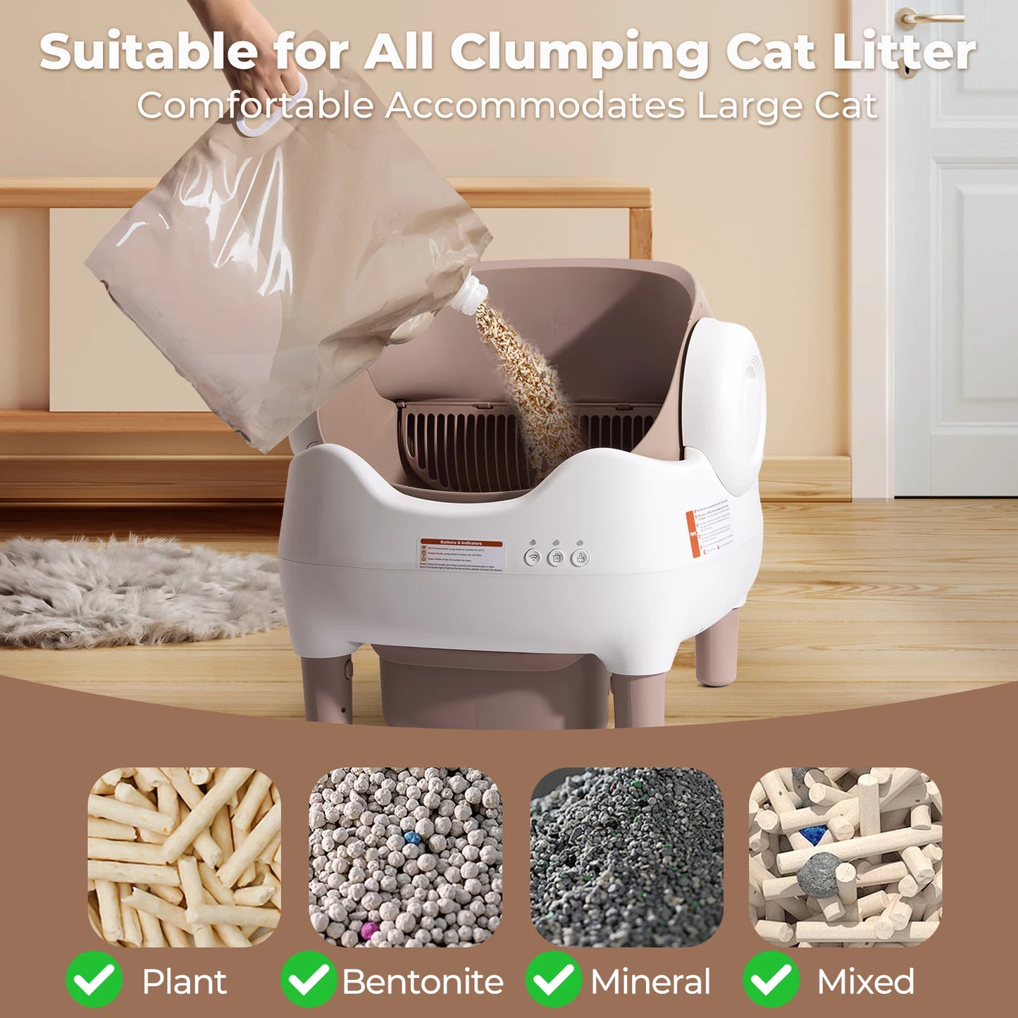 Lunapurr Self-Cleaning Automatic Cat Litter Box With App Control