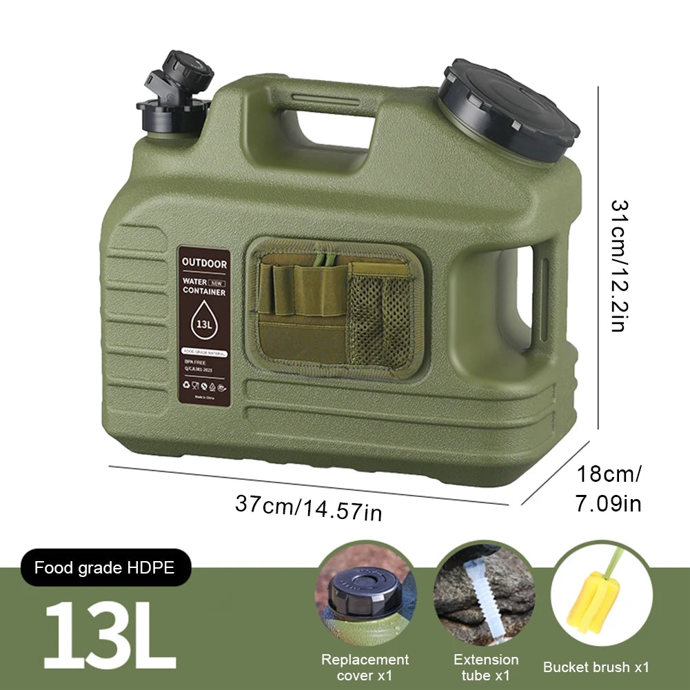Outdoor Water Tank With Faucet Camping Bin No Leakage