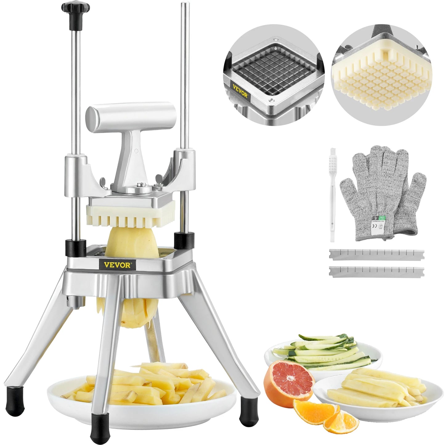 VEVOR Manual Fruit And Vegetable Dicer Cutter Commercial Stainless Steel