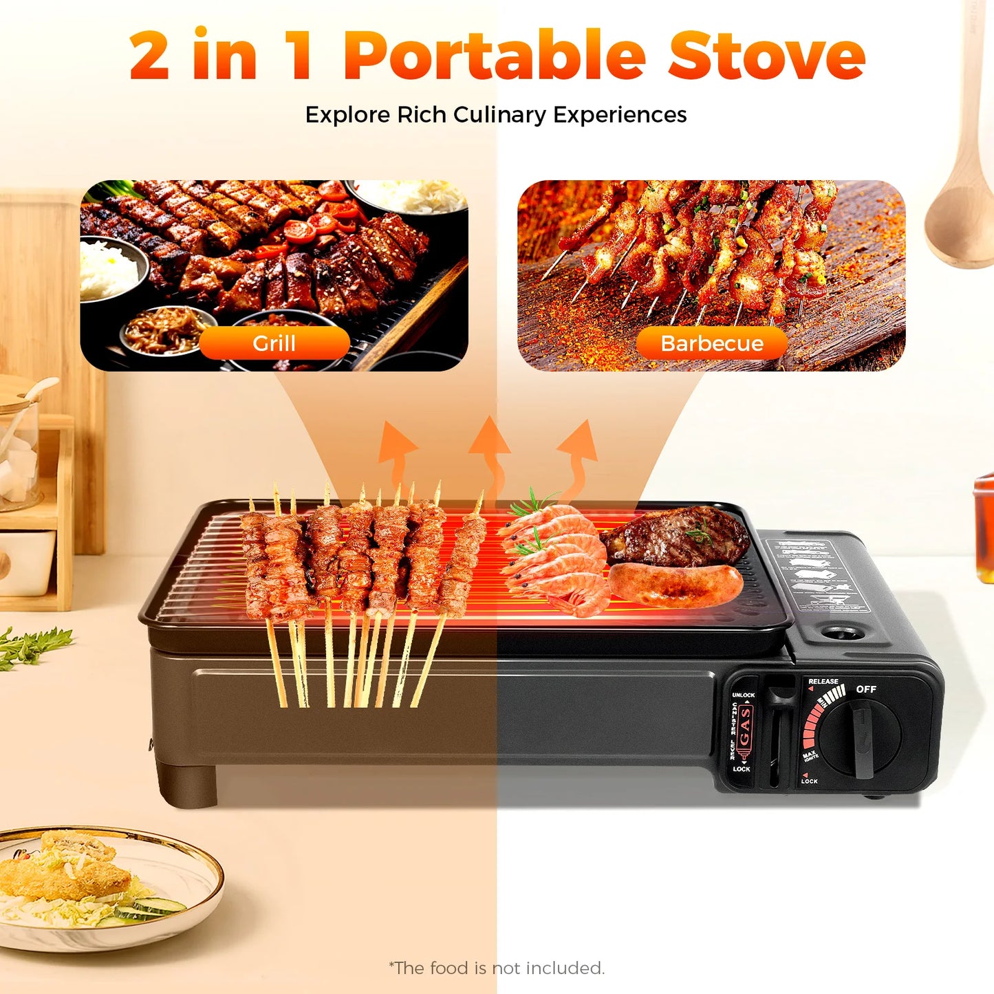 Portable Butane LPG Stove For Camping With Carrying Case