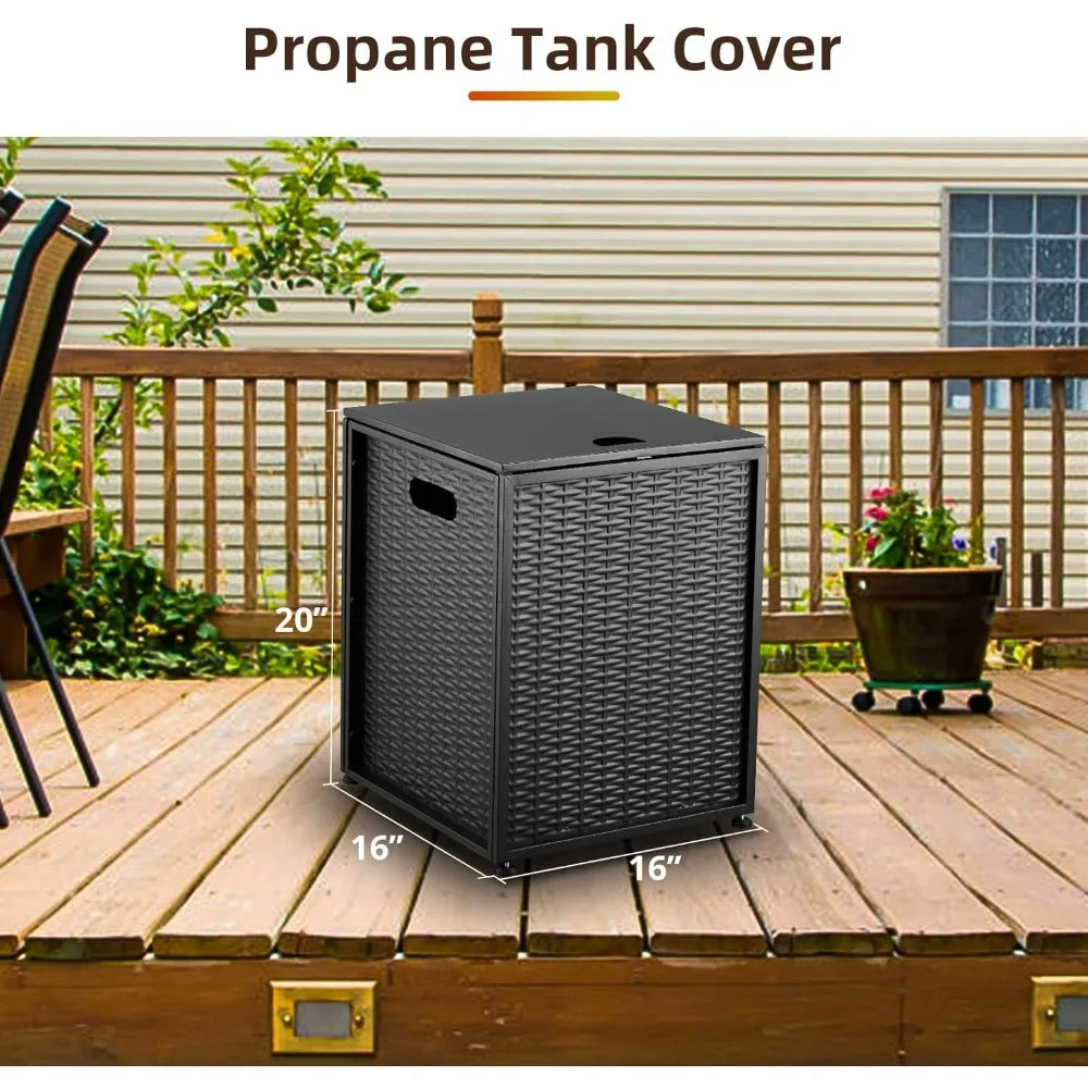 High-Concerned Chemical Outdoor Propane Tank Cover With Side Table Storage
