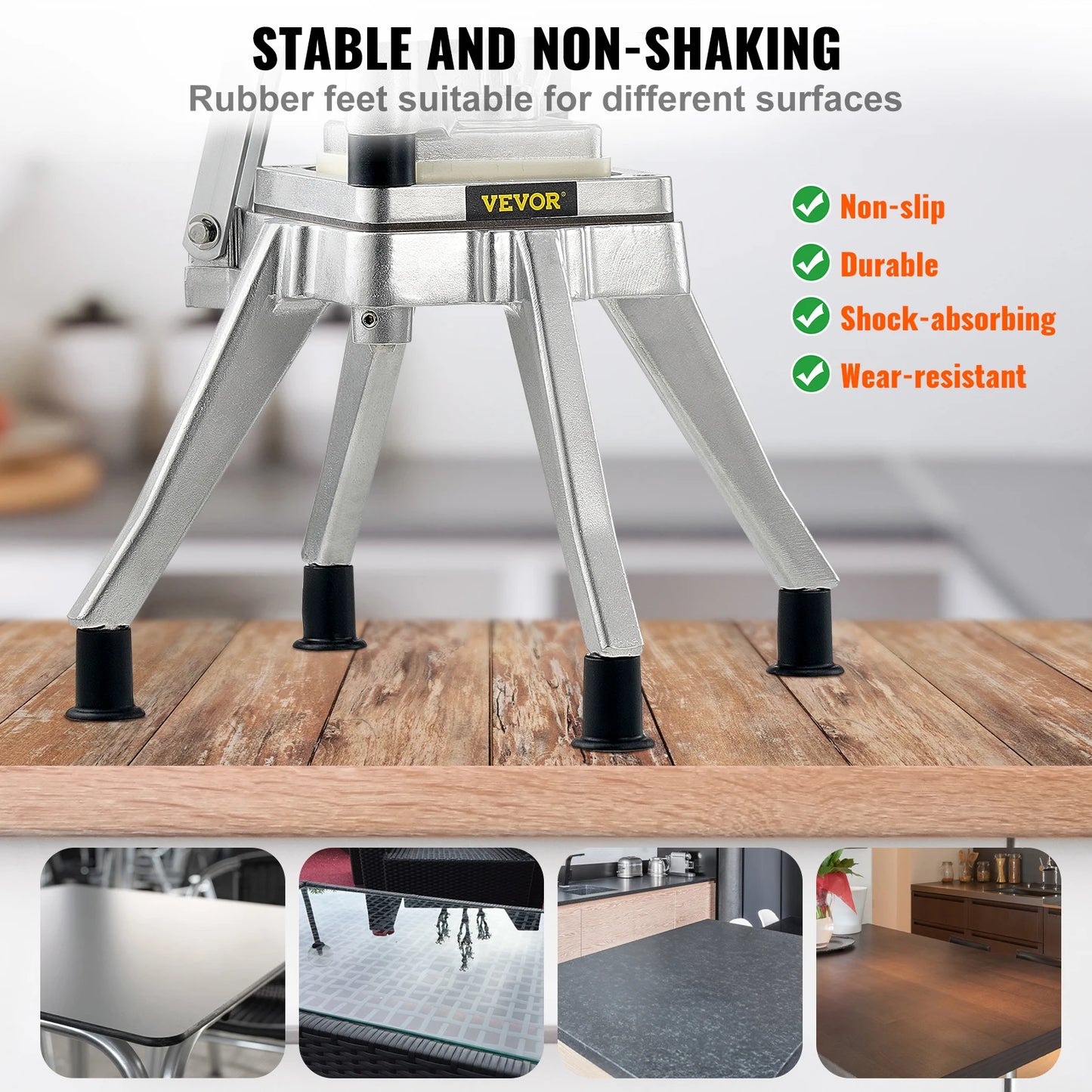 VEVOR Commercial Vegetable Dicer And French Fry Cutter Stainless Steel