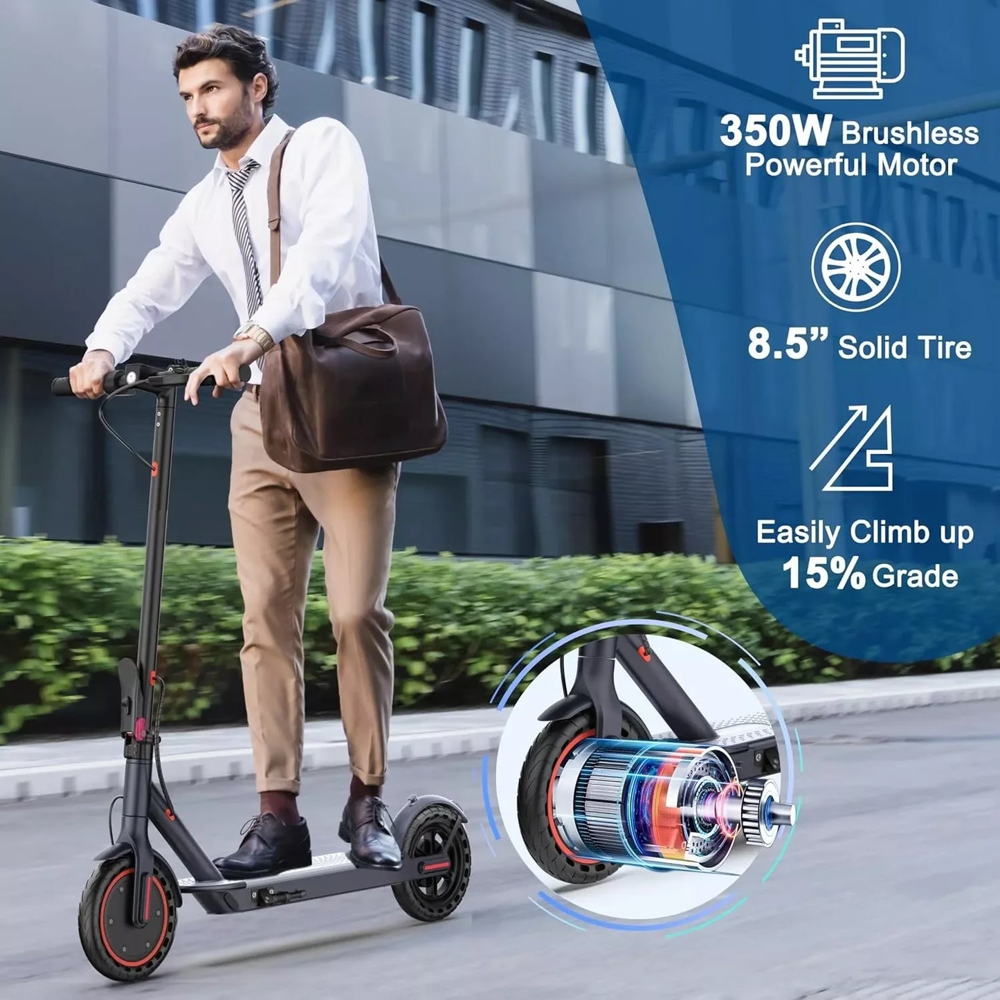 LADPED LP60 Electric Scooter 350W Max Speed 19 Mph Folding