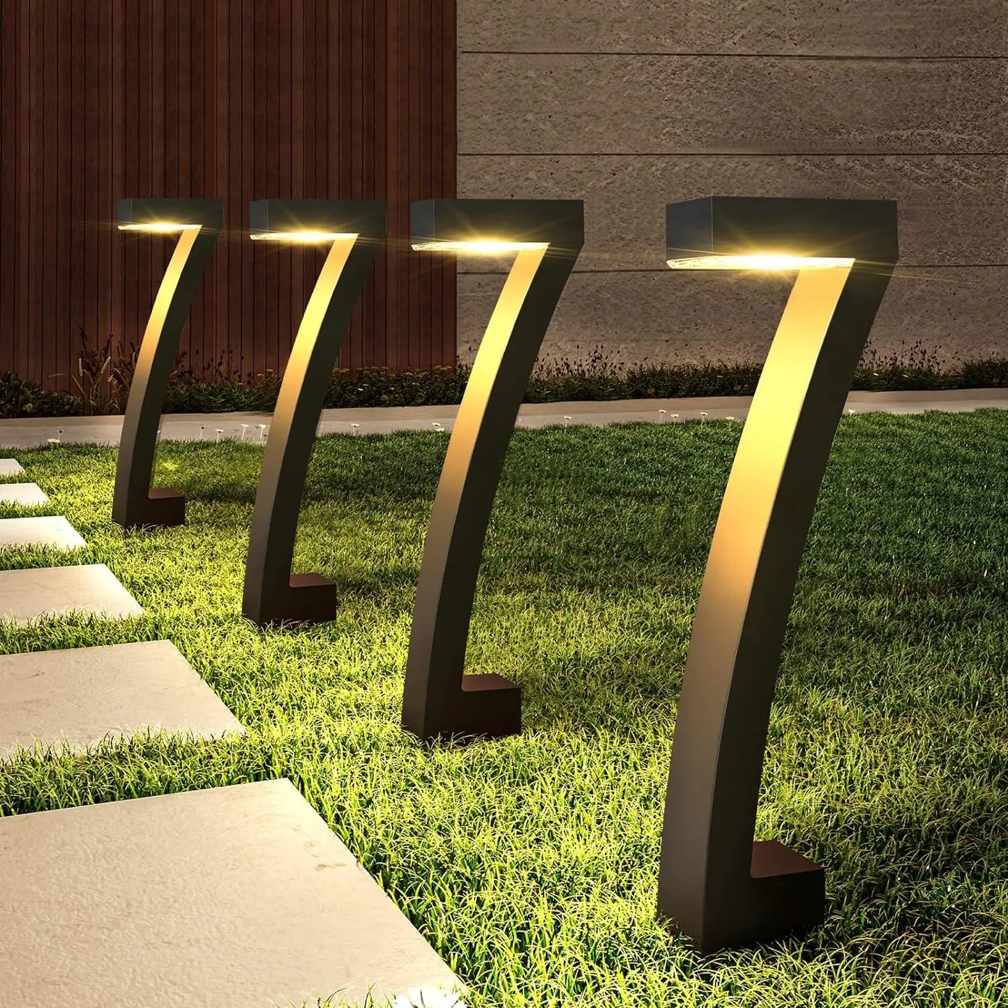 KPSTEK Solar Pathway Lights 6 Pack Outdoor LED Auto On