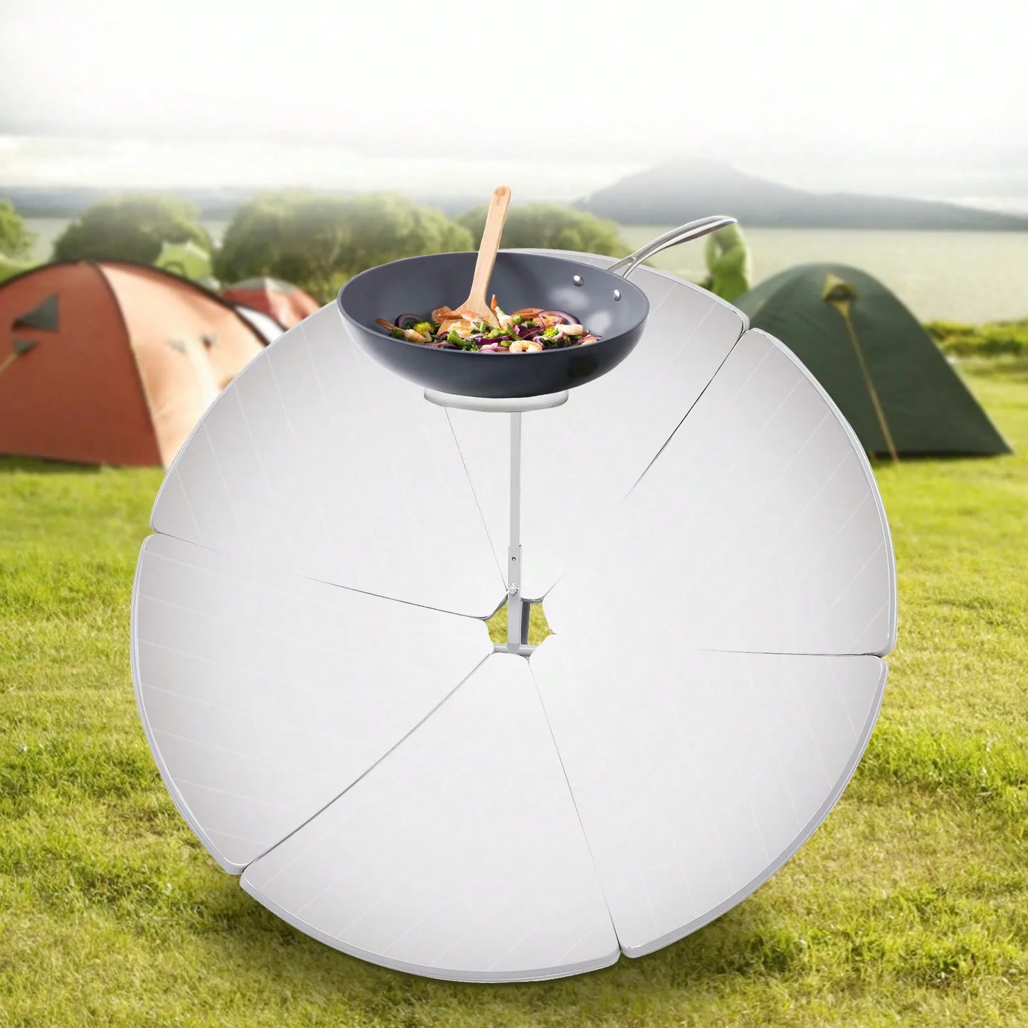 Solar Parabolic Sun Oven Camp Stove Outdoor Barbecue