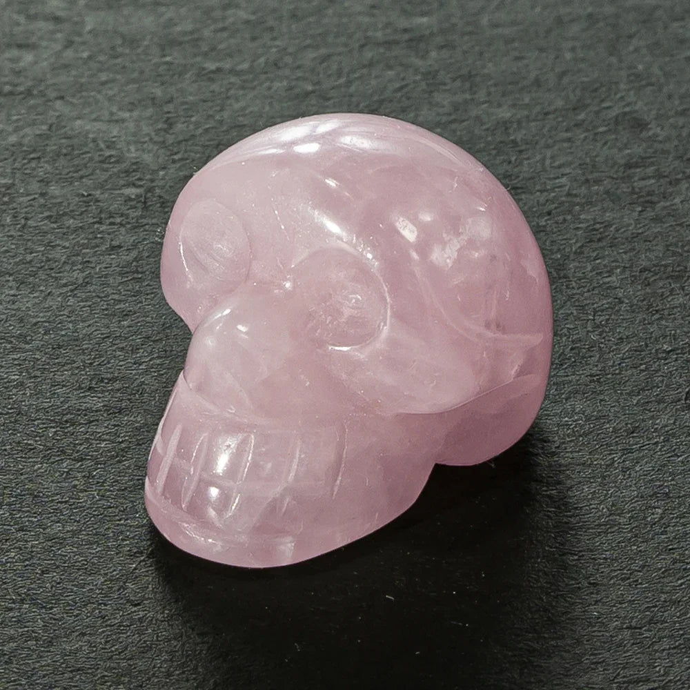 Natural Crystal Skull Carving Halloween Desktop Ornament