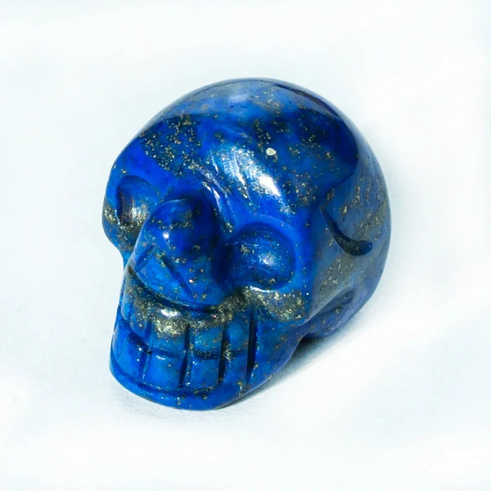 Natural Crystal Skull Carving Halloween Desktop Ornament