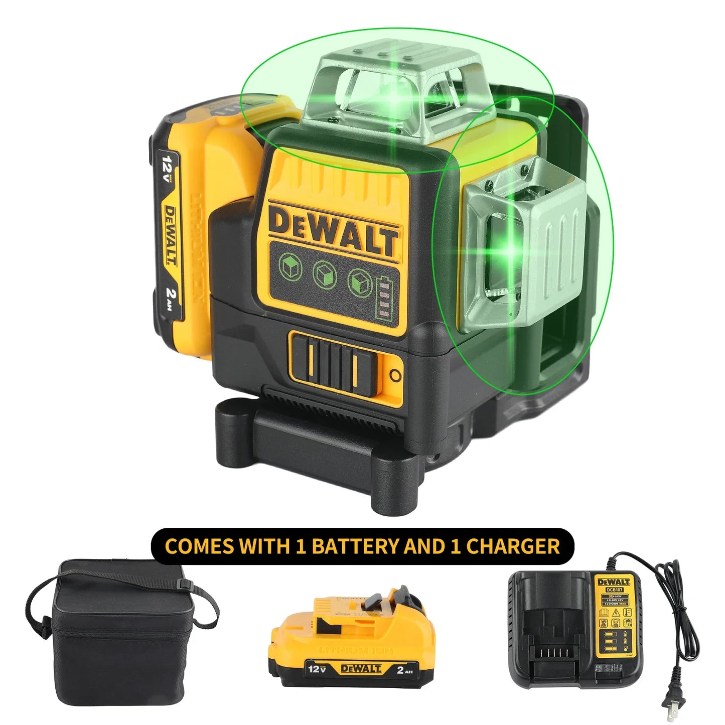 DEWALT DW089LG 12V Laser Level 12 Line 360 Degree Precision