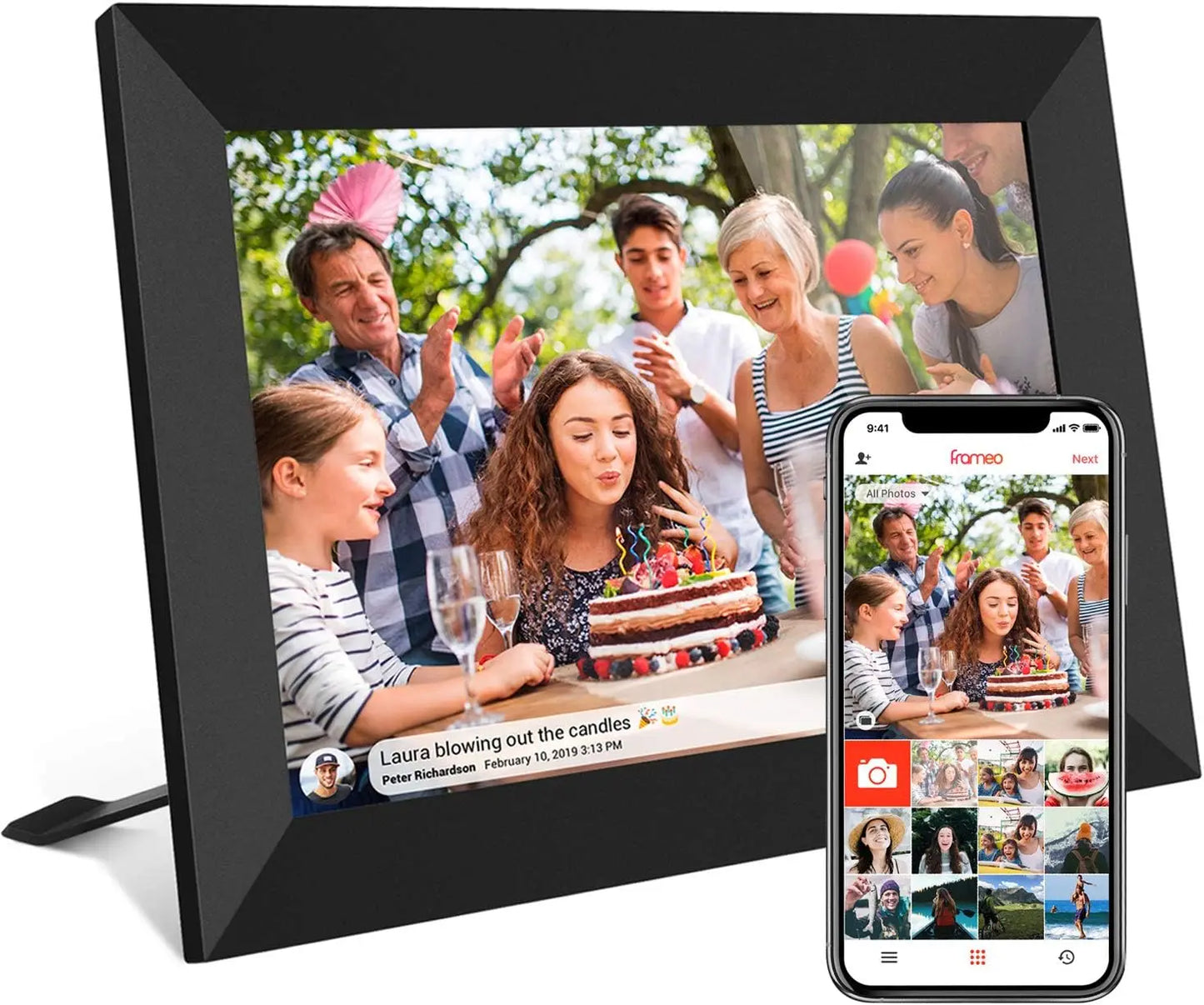 Yenock 32GB Smart WiFi Digital Photo Frame 1280x800 Touch Screen