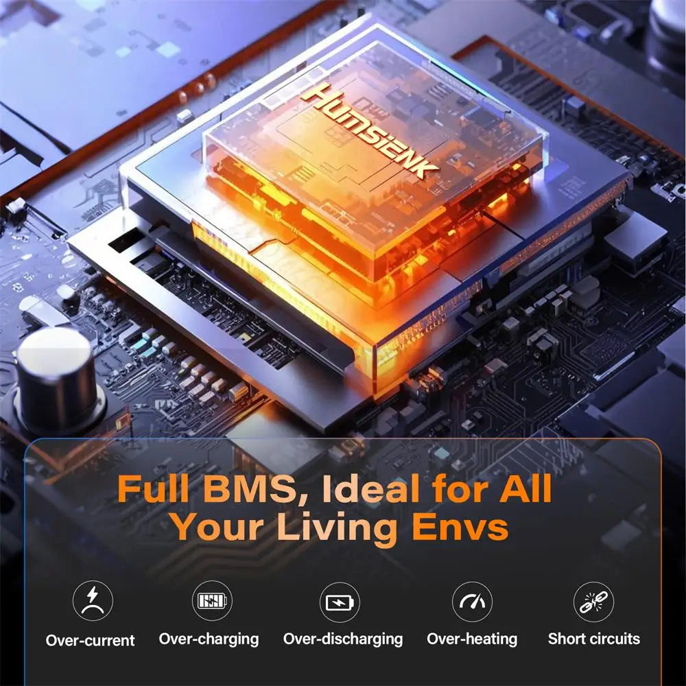 Humsienk LiFePO4 12V 100Ah MAX Battery With 100A BMS Portable