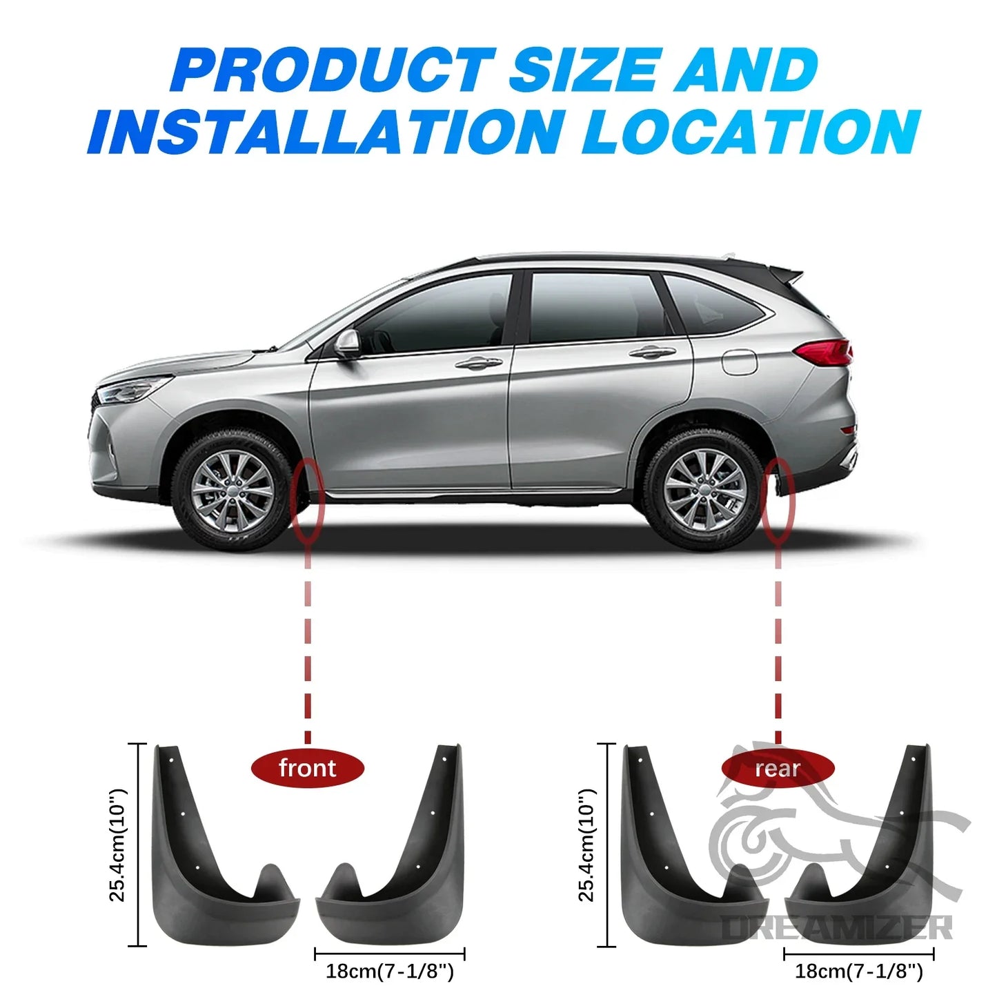 Universal Front Rear Mudguards Splash Guards Wheel Protectors