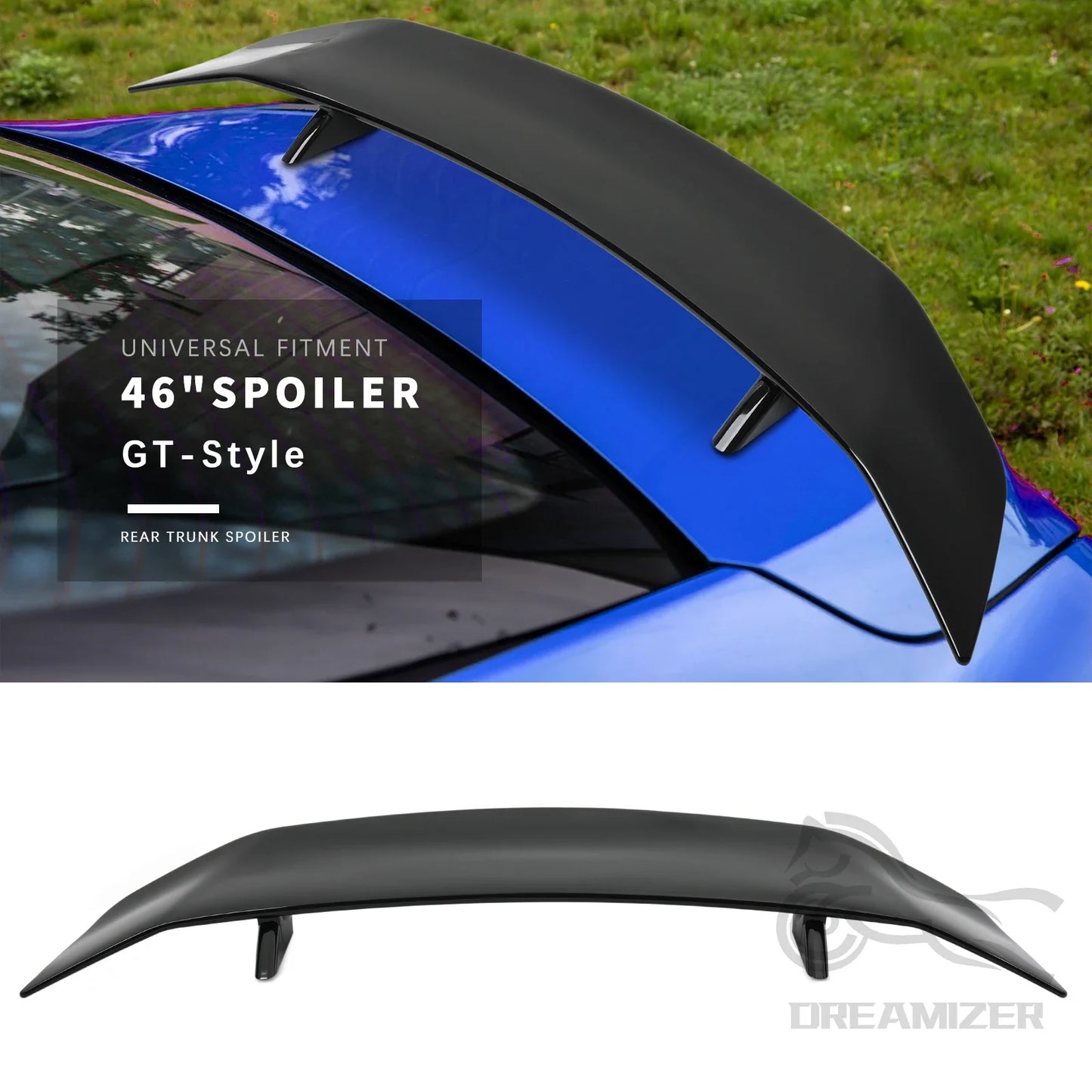 Universal GT Style Aluminum Rear Spoiler for Cars