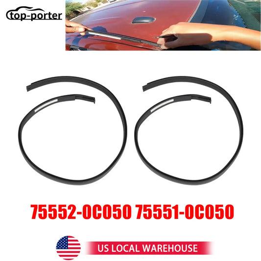 Black Works Racing Roof Molding Weatherstrips for Tundra Double Cab