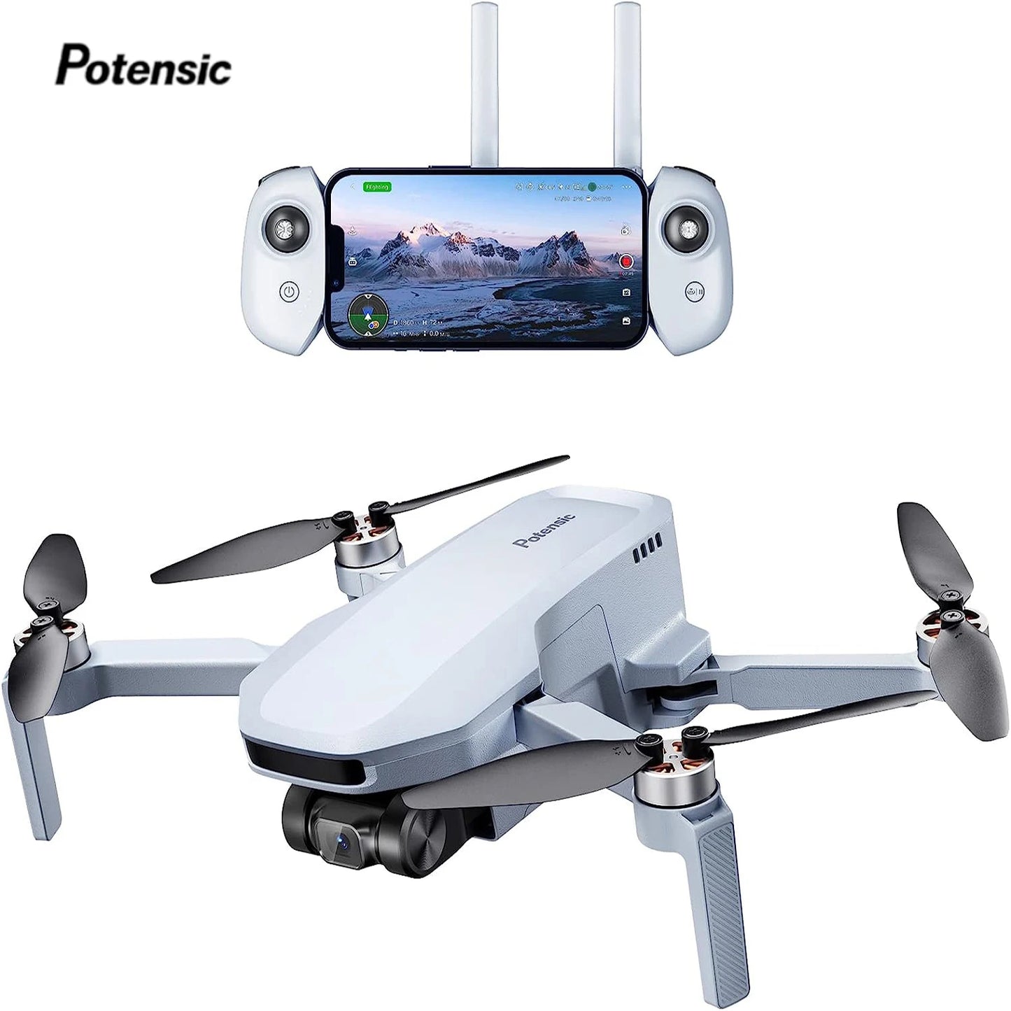 Potensic Drone GPS Auto Return 4K EIS Single Axis Gimbal