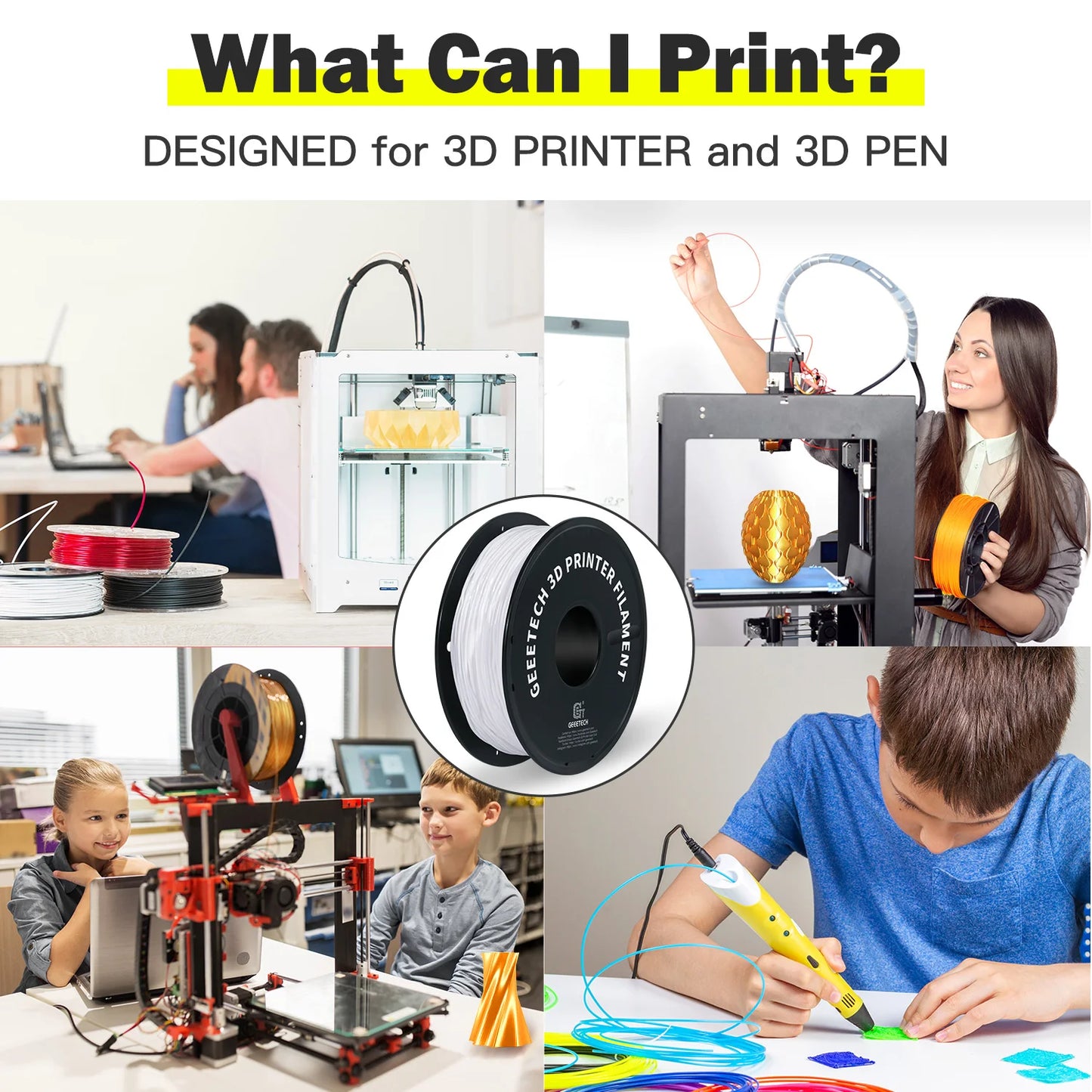 GEEETECH TPU Filament Flexible Material for 3D Printers