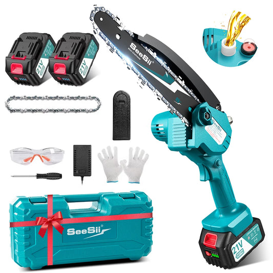 SeeSii Mini Cordless Chainsaw Kit Wood Cutter Pruning Tool Makita 18V