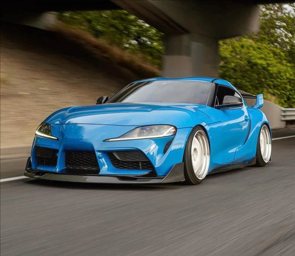Car Toyota Supra A90 A91 Front Bumper Lip 3Pcs Spoiler
