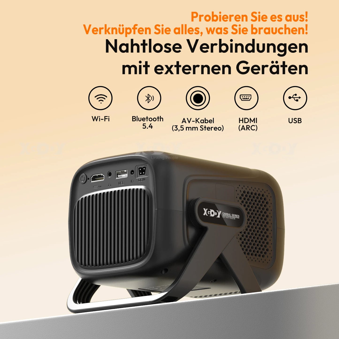 XGODY 4K Short Throw Android Projector Home Cinema