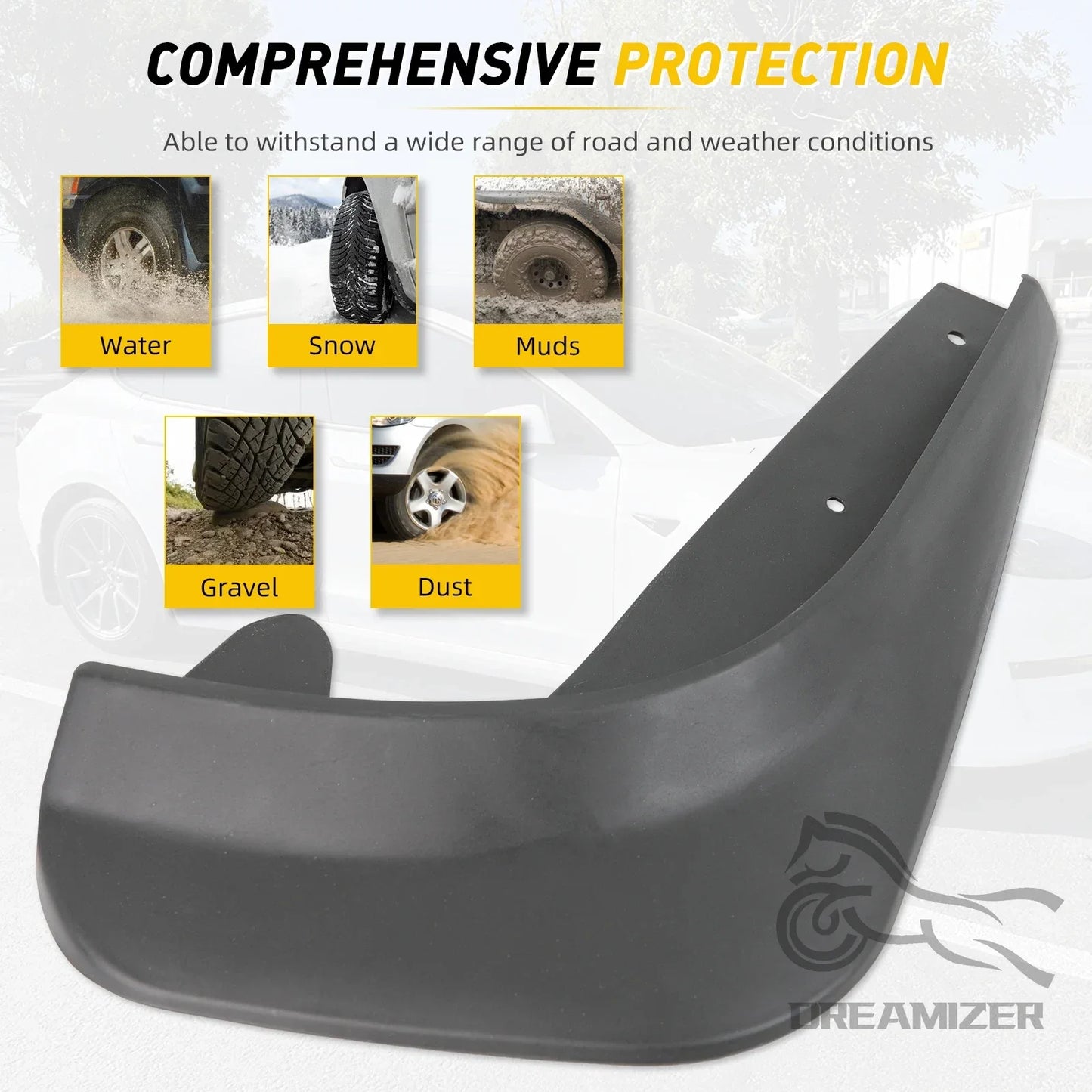 Universal Front Rear Mudguards Splash Guards Wheel Protectors
