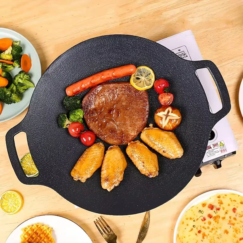 Korean BBQ Grill Pan Nonstick Round Multi Purpose Frying Pan