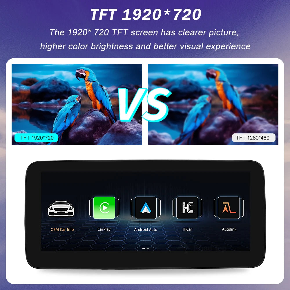 Road Top Wireless CarPlay Linux Touch Screen For Mercedes-Benz