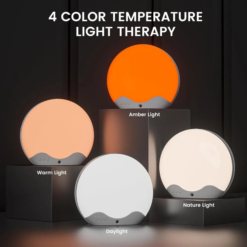 10000 Lux Light Therapy Lamp With Sunlight Alarm Clock