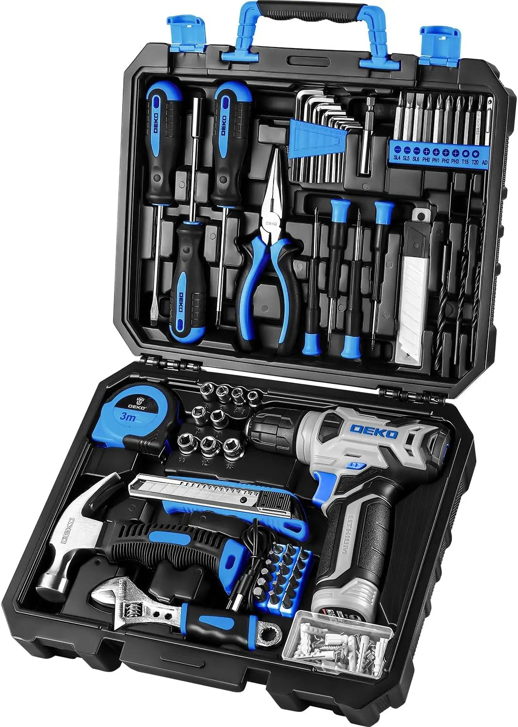 DEKODIY 8V Cordless Drill Tool Set 126 Piece Kit Complete