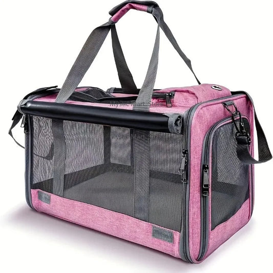 Soft Sided Airline Approved Pet Carrier For Dogs Portable Travel