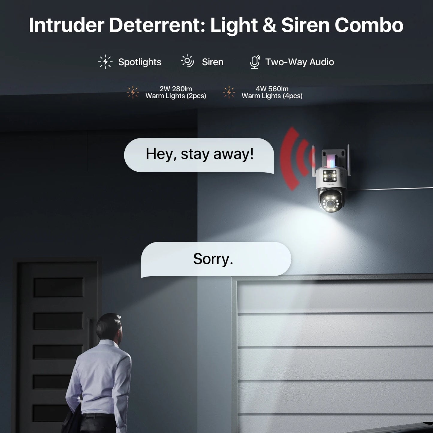 ZOSI C298 4K 8MP Dual Lens PTZ Security Outdoor Surveillance