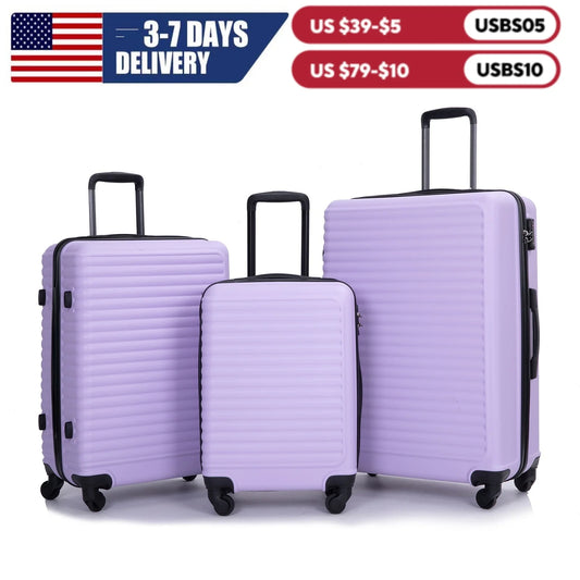 Travelhouse 3 Piece Hardside Luggage Set Spinner Wheels TSA Lock