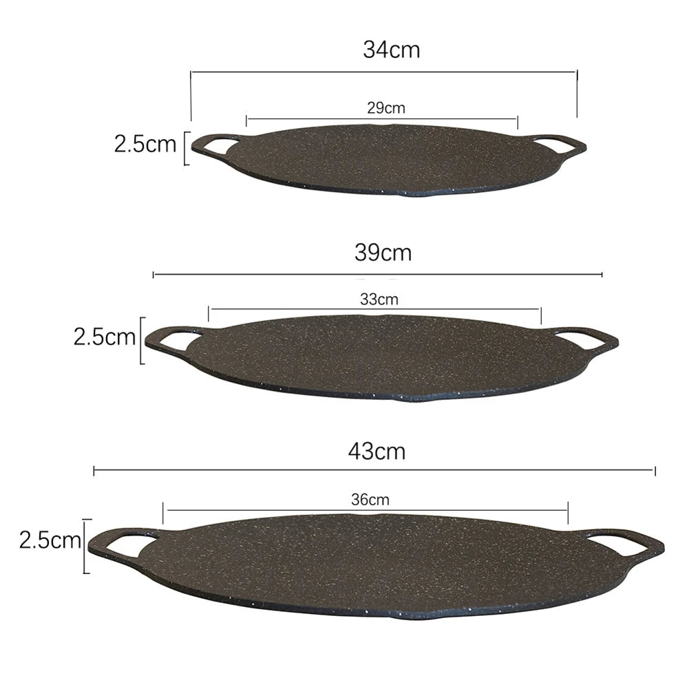 Korean BBQ Grill Pan Nonstick Round Multi Purpose Frying Pan