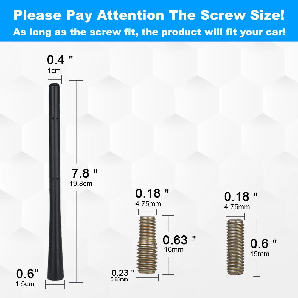 Urbanroad Universal Car Antenna Whip M5 M6 Screw For Volkswagen