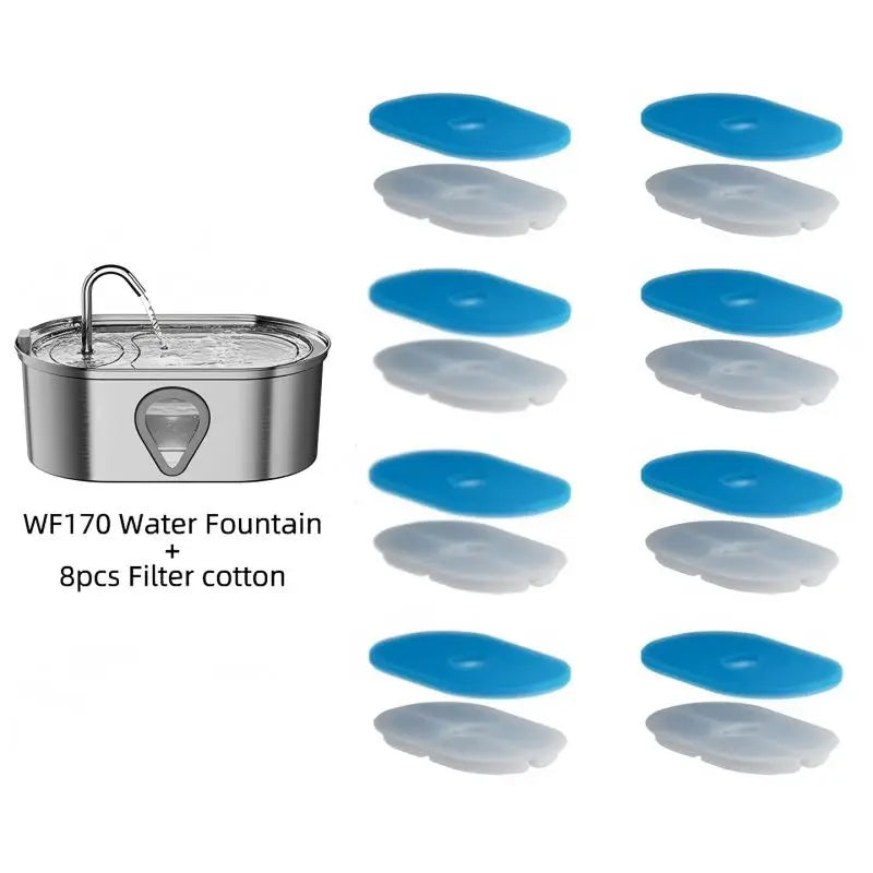 NPET Automatic Stainless Steel Cat Water Dispenser With Window