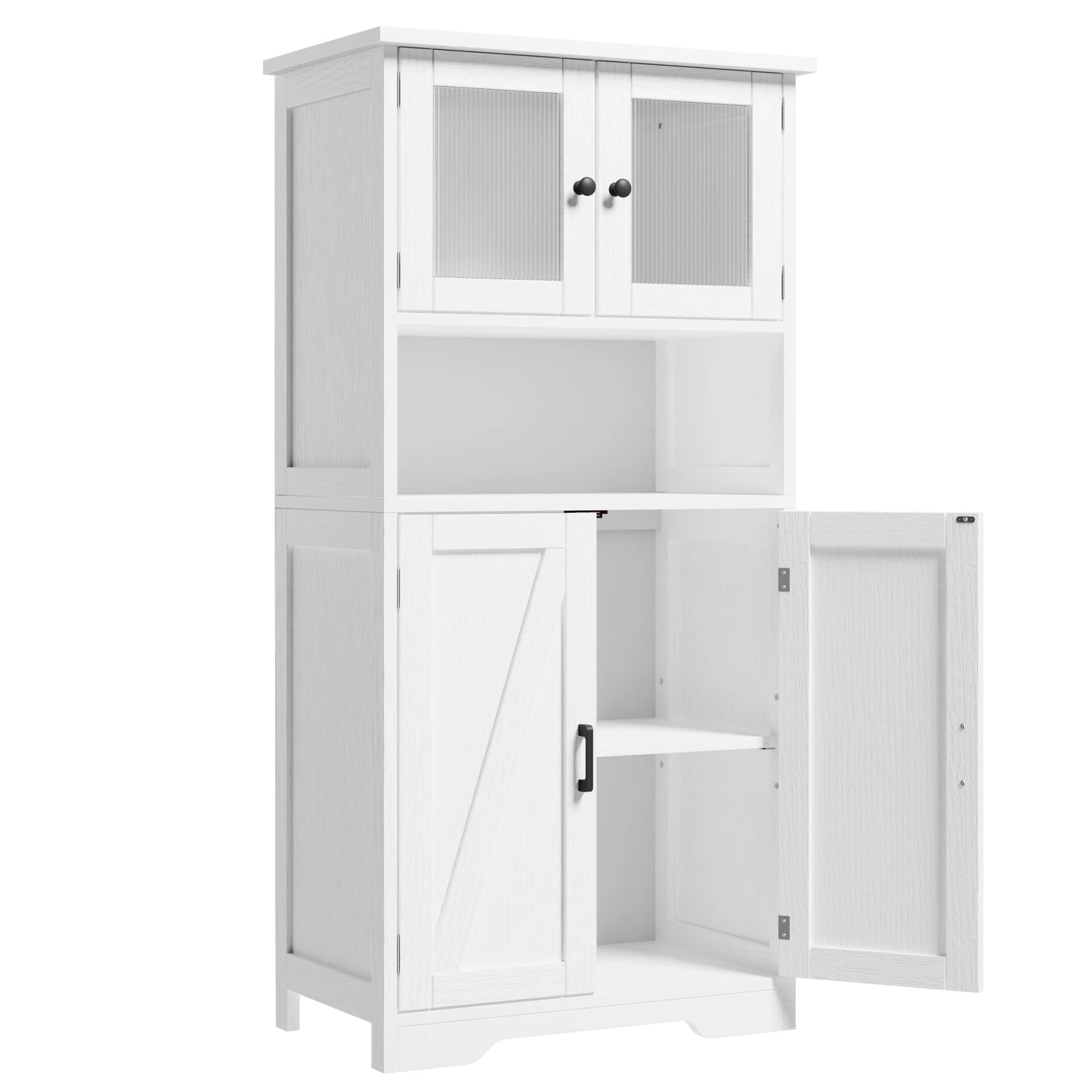 HobbyLane Free Standing Kitchen Pantry Cupboard 4 Doors