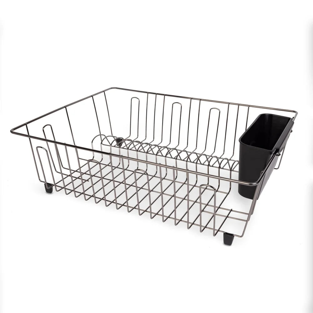 Wire Dish Rack Kitchen Organizer Drying Rack With Cutlery Cup