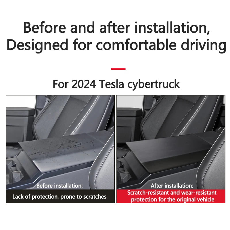 Tesla Cybertruck Armrest Cover TPE Center Console Protector